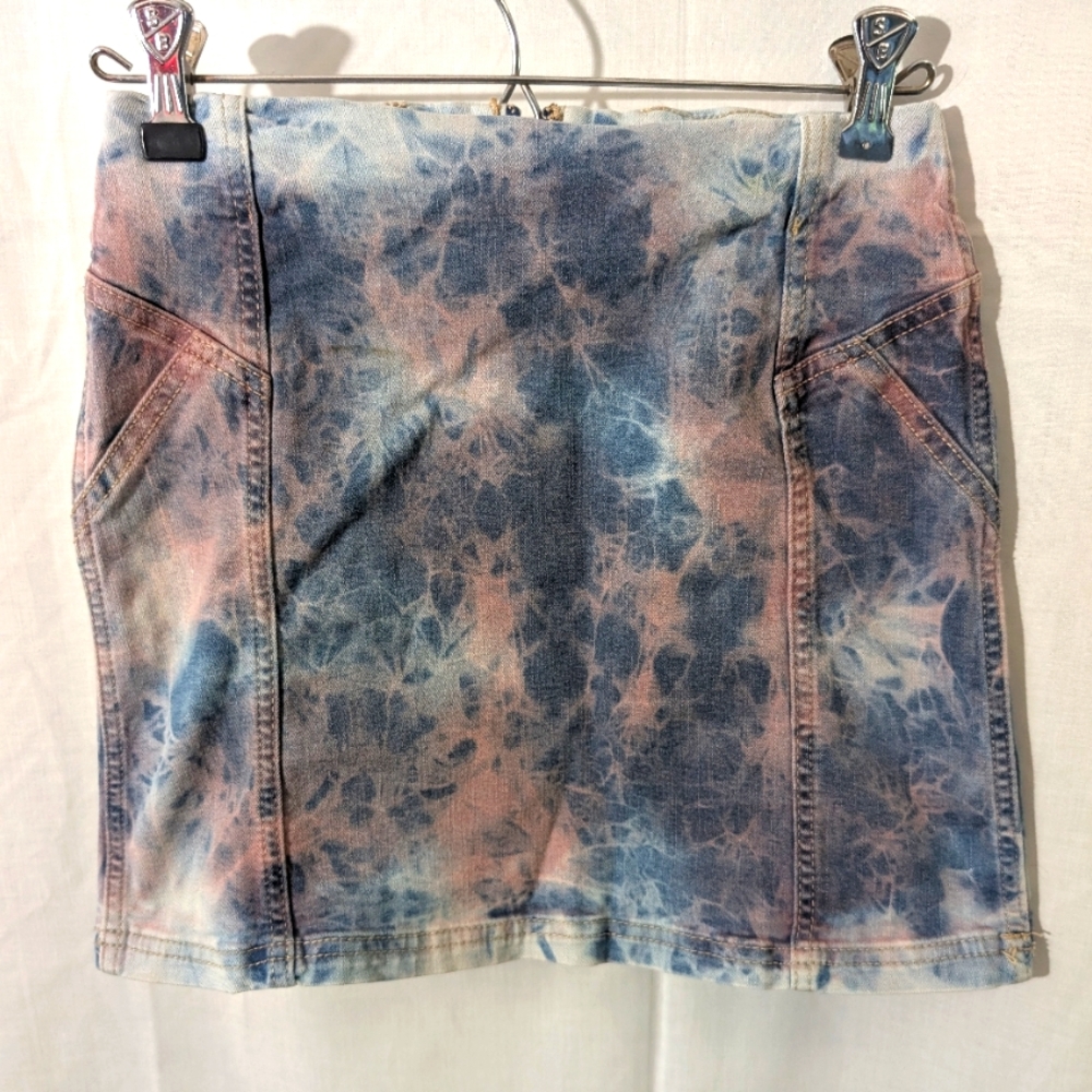 Wild Fable Tie Dye Denim Jean Skirt, Size 0